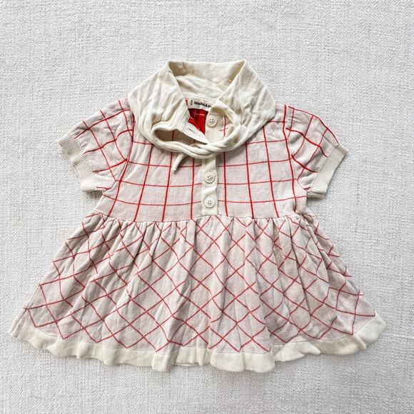 Misha & Puff Red & Cream Sweater Dress VGUC 3/4 - Picture 1 of 7
